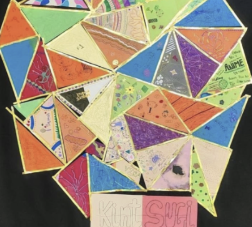 ABWA students' Kintsugi-inspired collaborative mural for World Mental Health Day